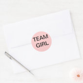 Sticker Rond Baby shower Team Girl (Enveloppe)