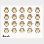 Sticker Rond Baby shower Teddy Bear (Feuille)
