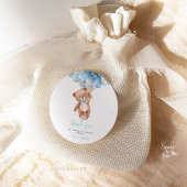 Sticker Rond Baby shower Teddy Bear