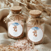 Sticker Rond Baby shower Teddy Bear