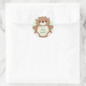 Sticker Rond Baby shower Teddy Bear (Sac)