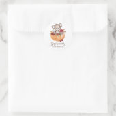Sticker Rond Baby shower Teddy Bear Citrouille Automne (Sac)