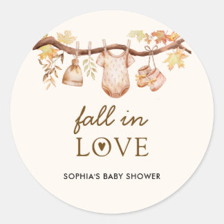 Sticker Rond Baby Shower Tombez Amoureux