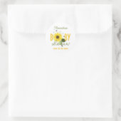 Sticker Rond Baby shower tournesol (Sac)