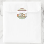 Sticker Rond Baby shower tribal (Sac)