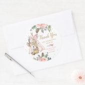 Sticker Rond Baby shower tribal de Boodland Deer Boho Anniversa (Enveloppe)