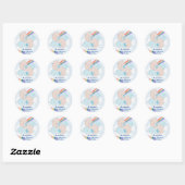 Sticker Rond Baby shower Twin Boys (Feuille)