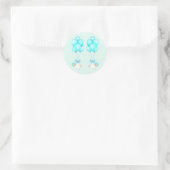 Sticker Rond Baby shower Twin Boys (Sac)