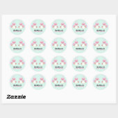 Sticker Rond Baby shower Twin Girls (Feuille)