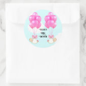 Sticker Rond Baby shower Twin Girls (Sac)