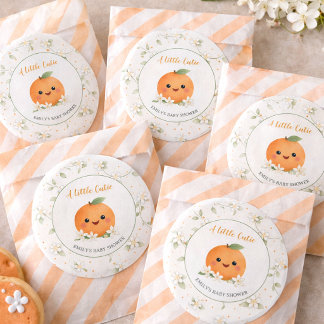 Sticker Rond Baby Shower Un Petit Trésor