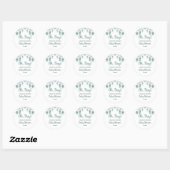 Sticker Rond Baby shower verdoyant Oh garçon (Feuille)