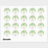 Sticker Rond Baby shower vert Saint-Guacamole Avocado (Feuille)
