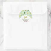 Sticker Rond Baby shower vert Saint-Guacamole Avocado (Sac)