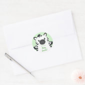 Sticker Rond Baby shower Zebra (Enveloppe)