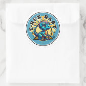 Sticker Rond Baby T-Rex (Sac)
