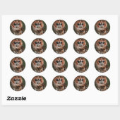 Sticker Rond Baby Tawny Owl (Feuille)