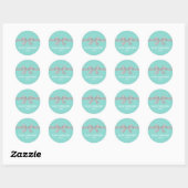 Sticker Rond BABY Touch Of Silver Sprinkle Shower (Feuille)