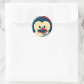 Sticker Rond Baby Tux Linux (Sac)