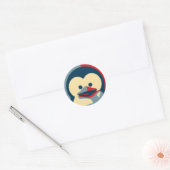 Sticker Rond Baby Tux Linux (Enveloppe)