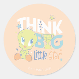 Sticker Rond Baby TWEETY™ - Pensez à Big Little Star