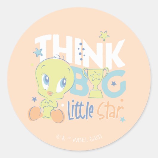 Sticker Rond Baby TWEETY™ - Pensez à Big Little Star (Devant)
