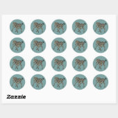 Sticker Rond Baby Zebra (Feuille)