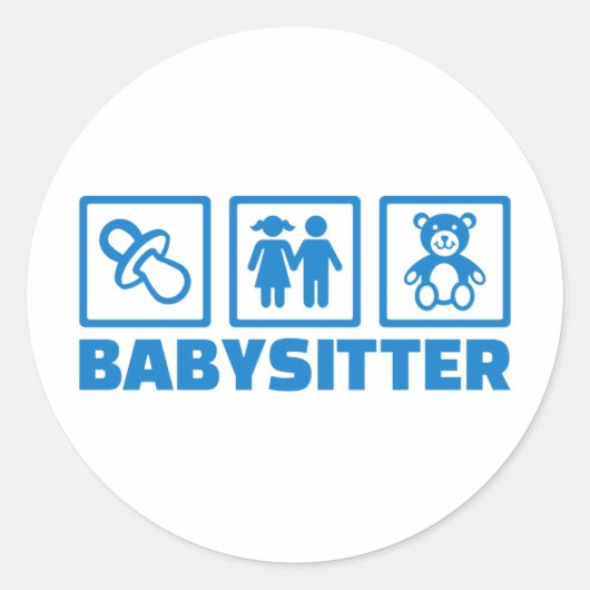 Sticker Rond Babysitter (Devant)