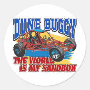 Sticker Rond Bac à sable de buggy des sables