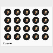 Sticker Rond Bac de basket-ball (Feuille)