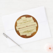 Sticker Rond Bach Cello Suite Manuscript Personnalisable Bookpl (Enveloppe)