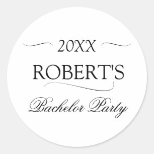 Sticker Rond Bachelor minimaliste