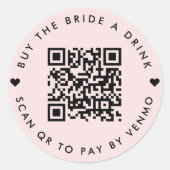 Sticker Rond Bachelorette Acheter La Mariée Un Verre | Rose de  (Devant)