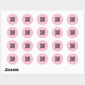 Sticker Rond Bachelorette Acheter L'Épouse Un Boisson Rose QR C (Feuille)