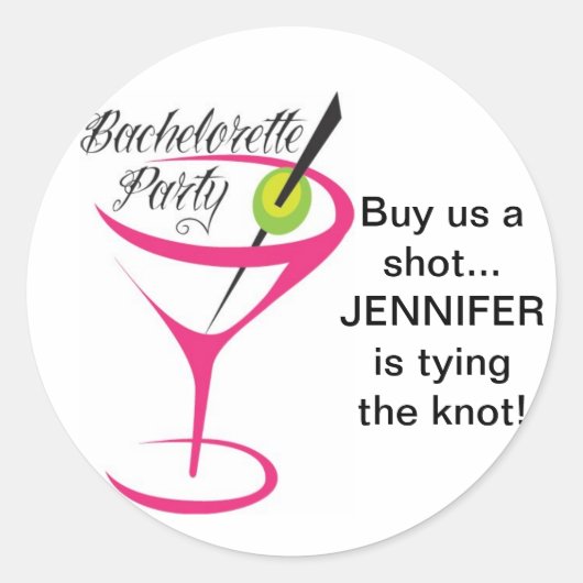 Sticker Rond Bachelorette_Acheter un shot_Stickers (Devant)