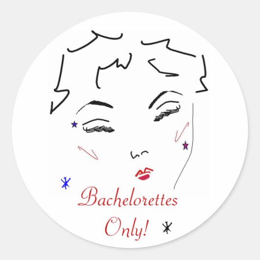 Sticker Rond Bachelorette Bash (Devant)