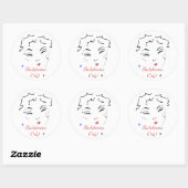 Sticker Rond Bachelorette Bash (Feuille)
