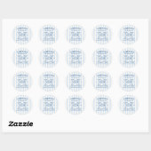 Sticker Rond Bachelorette Bleue Bleu Apres Ski (Feuille)