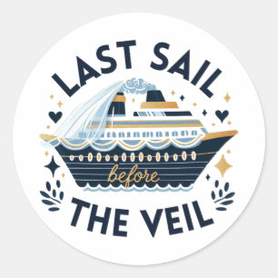 Sticker Rond Bachelorette Correspondant Croisière Escadrille De