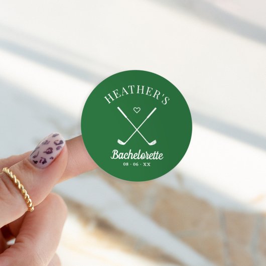 Sticker Rond Bachelorette de golf dernier Swing