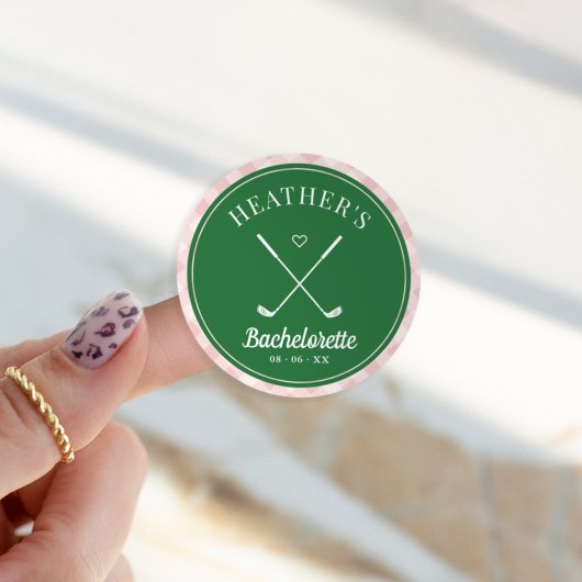Sticker Rond Bachelorette de golf dernier Swing