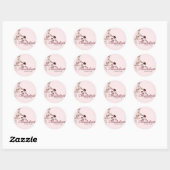 Sticker Rond Bachelorette élégante (Feuille)