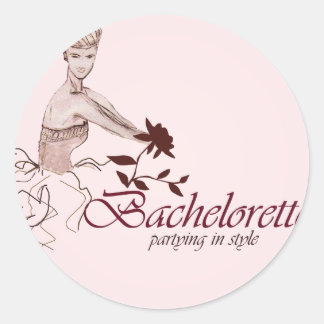 Sticker Rond Bachelorette élégante