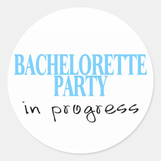 Sticker Rond Bachelorette En Cours (Blu) (Devant)