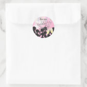 Sticker Rond Bachelorette Girls Night Out - Rose (Sac)