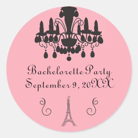 Sticker Rond Bachelorette Parisienne À Thème - Stick Cercle (Devant)