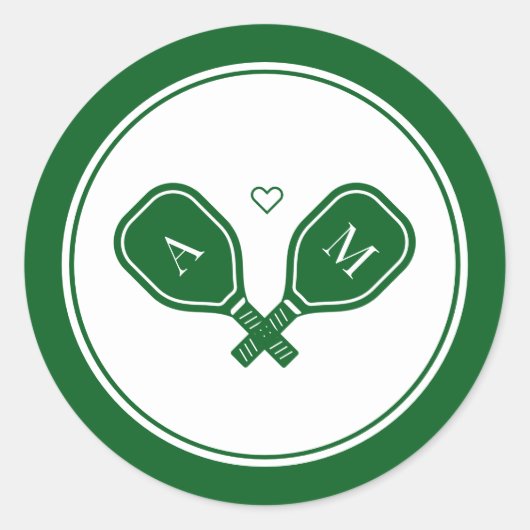 Sticker Rond Bachelorette Pickleball (Devant)