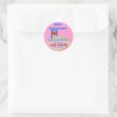 Sticker Rond Bachelorette rose Las Vegas (Sac)