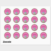 Sticker Rond Bachelorette spa ou sceau d'anniversaire (Feuille)