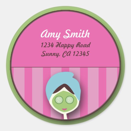 Sticker Rond Bachelorette spa ou sceau d'anniversaire (Devant)